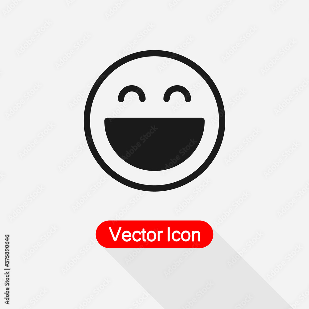 Smile Icon, Laught Smile Icon Vector Illustration Eps10 Smile Icon, Laught Smile Icon Vector Illustration Eps10