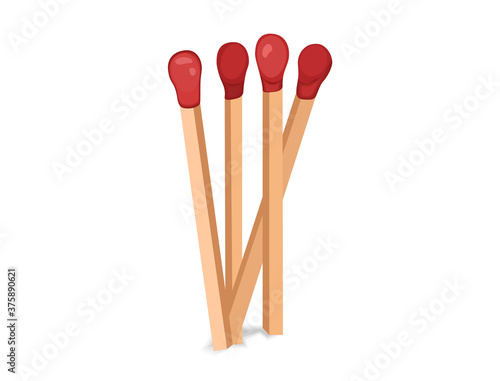 The whole matchsticks were lined up
