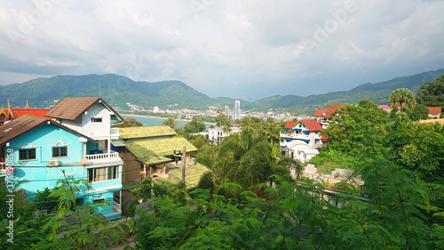 Beautiful view on the Patong city located in the Phuket Island in southern Thailand.