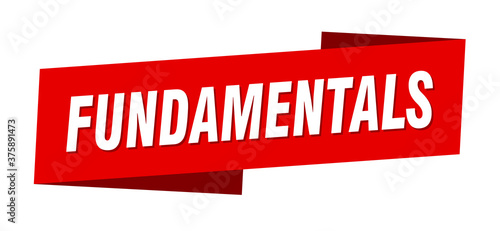 fundamentals banner template. ribbon label sign. sticker