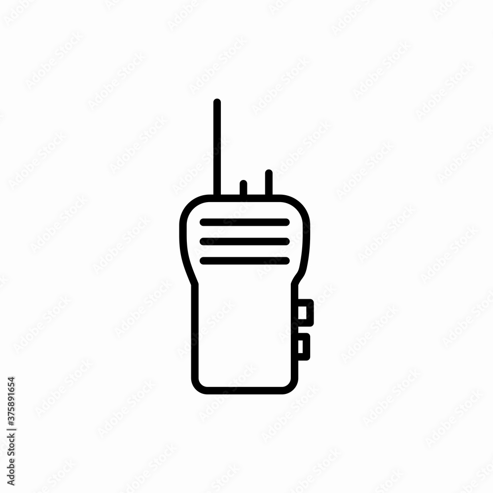 Outline walkie talkie icon.Walkie talkie vector illustration. Symbol for web and mobile Outline walkie talkie icon.Walkie talkie vector illustration. Symbol for web and mobile