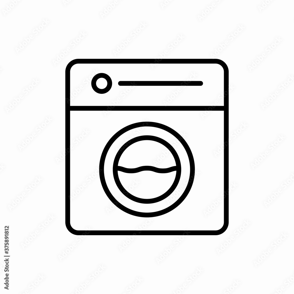 Outline washing machine icon.Washing machine vector illustration. Symbol for web and mobile Outline washing machine icon.Washing machine vector illustration. Symbol for web and mobile