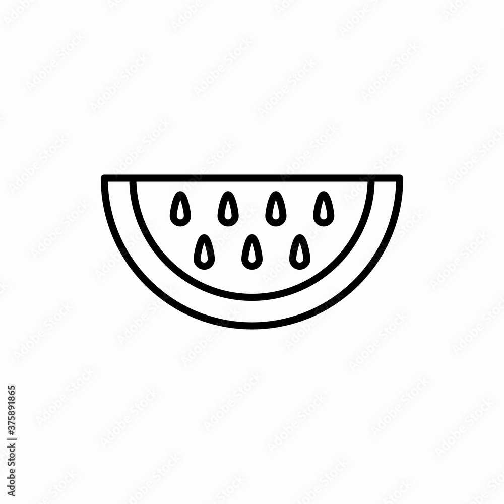 Outline watermelon icon.Watermelon vector illustration. Symbol for web and mobile Outline watermelon icon.Watermelon vector illustration. Symbol for web and mobile