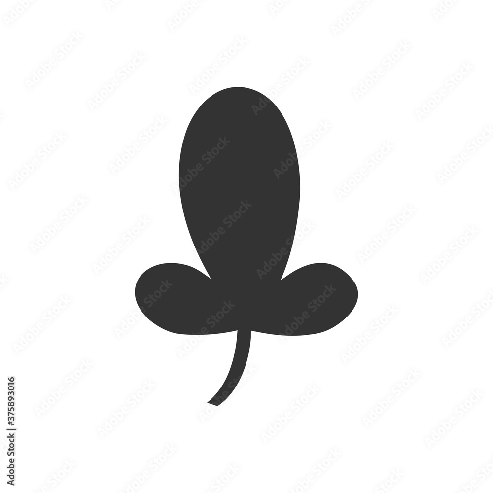 Leaf black icon. Simple leaf outline symbol vector illustration isolated on white. Leaf black icon. Simple leaf outline symbol vector illustration isolated on white.