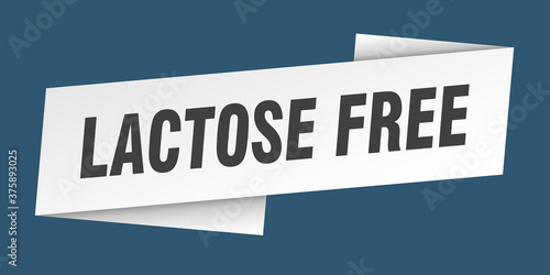 lactose free banner template. ribbon label sign. sticker