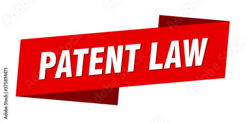 patent law banner template. ribbon label sign. sticker