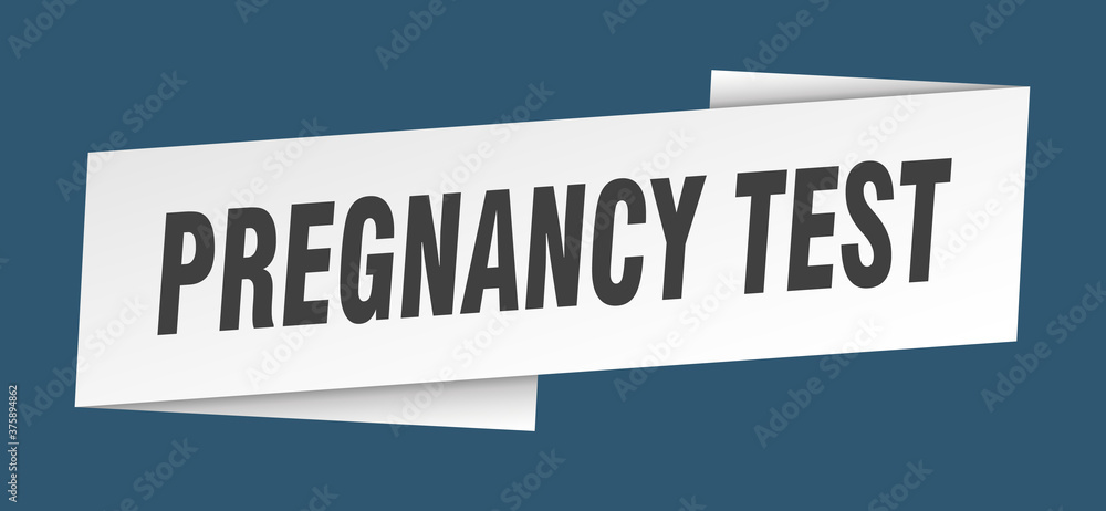 pregnancy test banner template. ribbon label sign. sticker