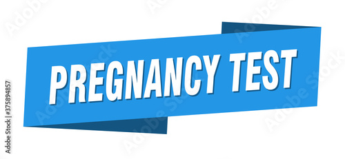pregnancy test banner template. ribbon label sign. sticker