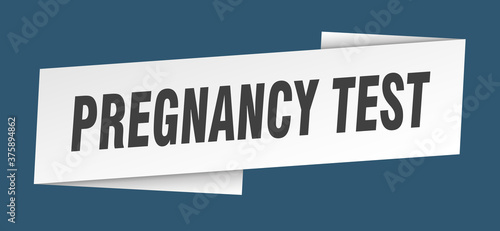 pregnancy test banner template. ribbon label sign. sticker