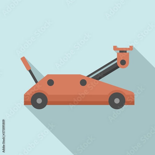 Wheels jack-screw icon. Flat illustration of wheels jack-screw vector icon for web design