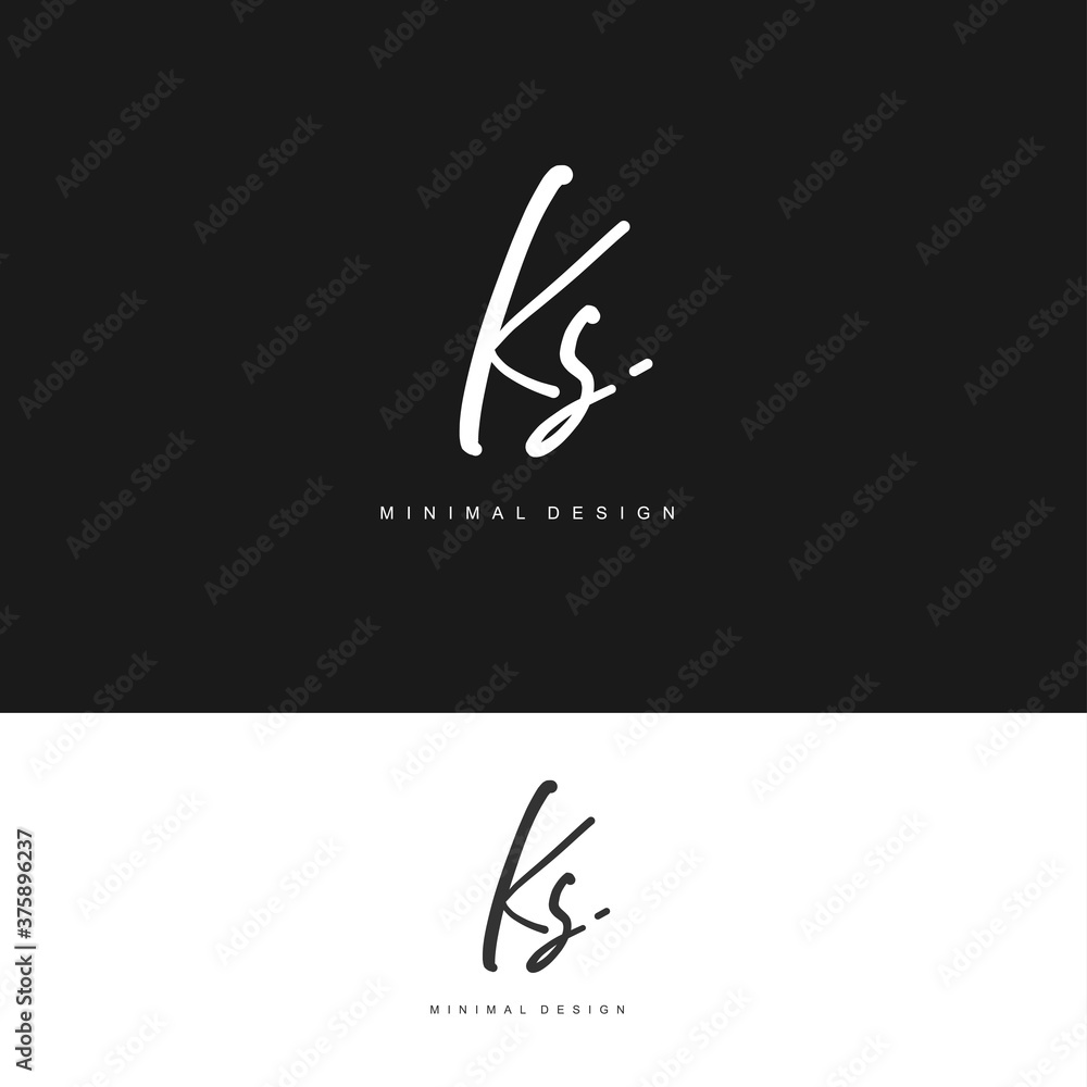 KS Initial handwriting or handwritten logo for identity. Logo with signature and hand drawn style. KS Initial handwriting or handwritten logo for identity. Logo with signature and hand drawn style.