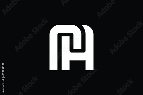 Minimal Innovative Initial MH logo and HM logo. Letter MH HM creative elegant Monogram. Premium Business logo icon. White color on black background
