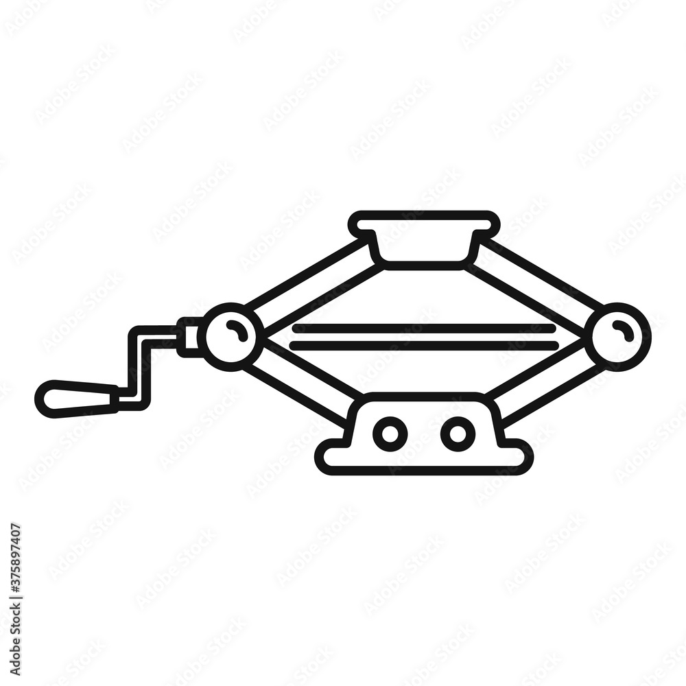 Manual jack-screw icon. Outline manual jack-screw vector icon for web design isolated on white background Manual jack-screw icon. Outline manual jack-screw vector icon for web design isolated on white background