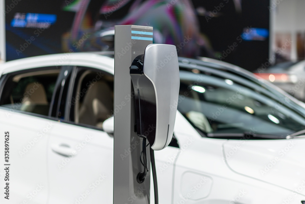 electric car charging in the station electric car charging in the station