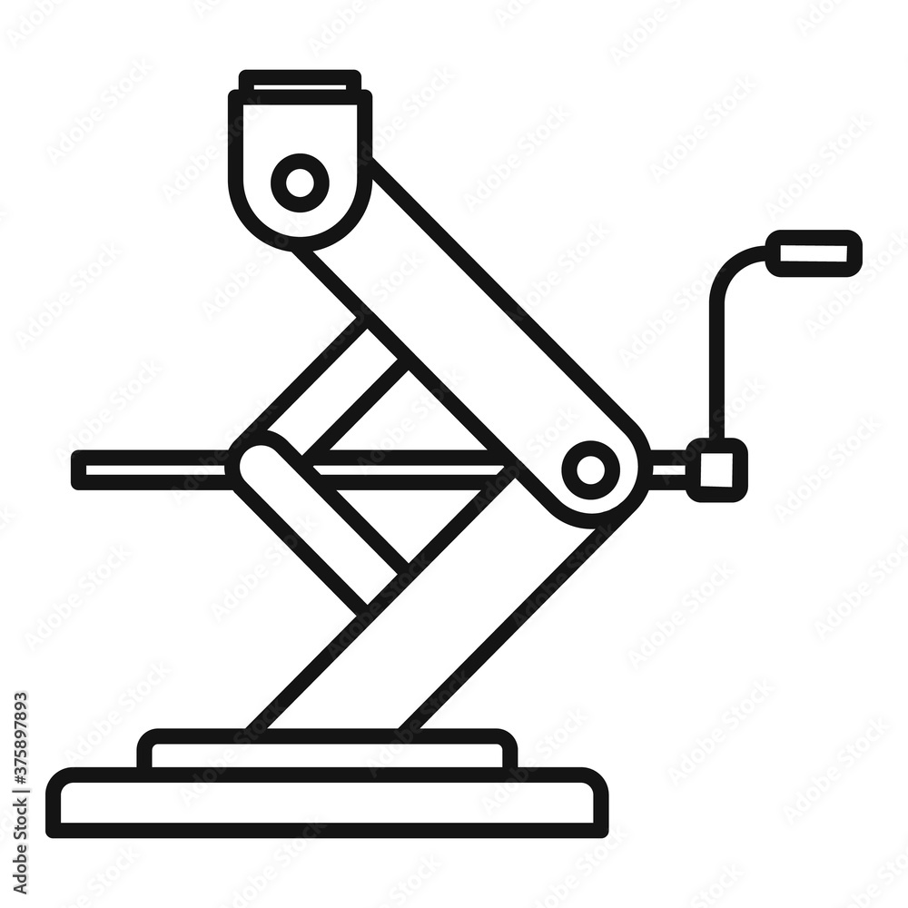 Car service jack-screw icon. Outline car service jack-screw vector icon for web design isolated on white background Car service jack-screw icon. Outline car service jack-screw vector icon for web design isolated on white background