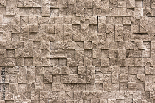 White cream marble stone limestone brick tile wall surface aged texture detailed pattern background