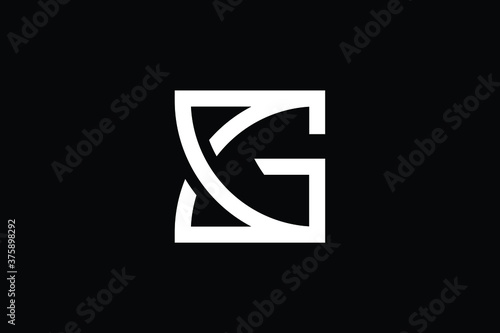 Minimal Innovative Initial KG logo and GK logo. Letter GK KG creative elegant Monogram. Premium Business logo icon. White color on black background