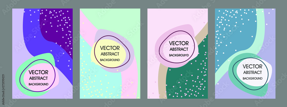 A set of banners in pastel tones. Backgrounds in light colours. Poster. Element of advertising