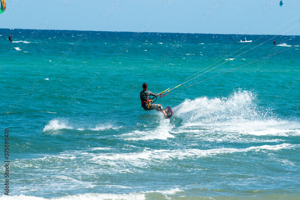 kite surfing in the sea kite surfing in the sea