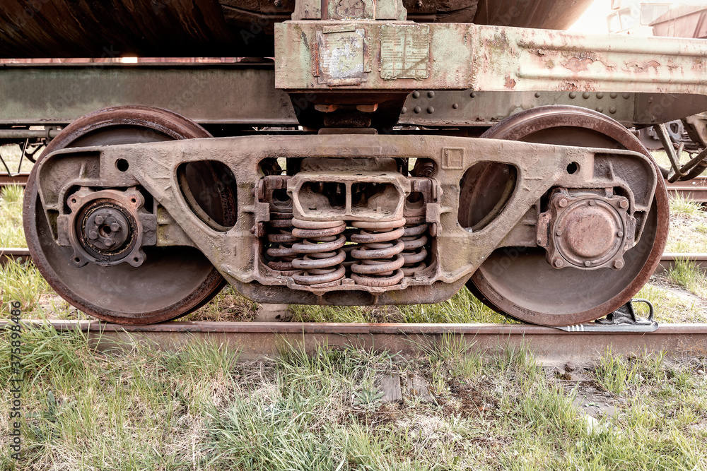 rusty train wheels