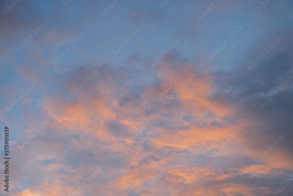 Colorful sky at sunset.ฺBeautiful Sky at Twine Light Time.sky sunset Background.