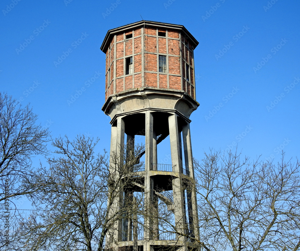 a pressure tower built in 1954, also known as a water tower in the city of Łomża in Podlasie, Poland