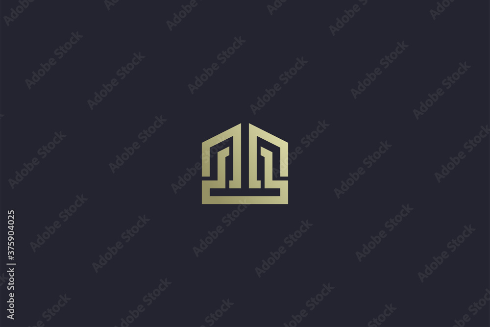 Luxury Gold House Property Real Estate Logo Luxury Gold House Property Real Estate Logo