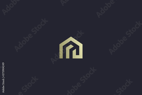 Luxury Gold House Property Real Estate Logo
