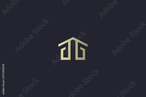 Luxury Gold House Property Real Estate Logo