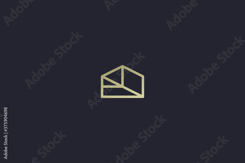 Luxury Gold House Property Real Estate Logo