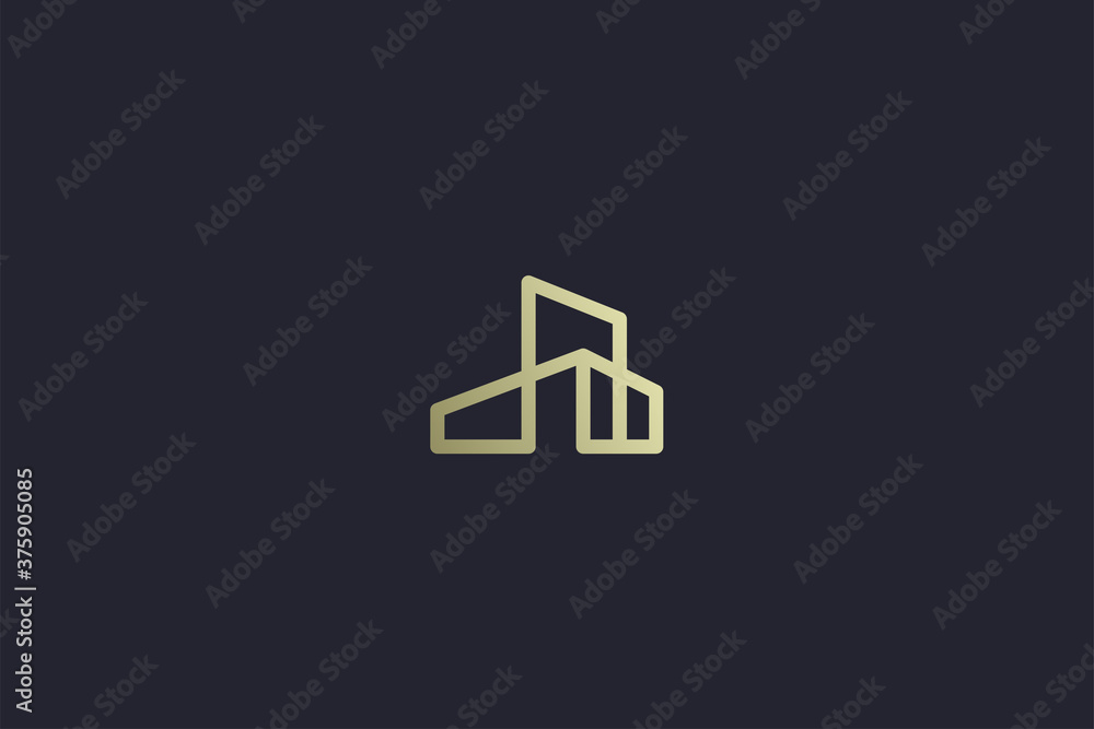 Luxury Gold House Property Real Estate Logo Luxury Gold House Property Real Estate Logo