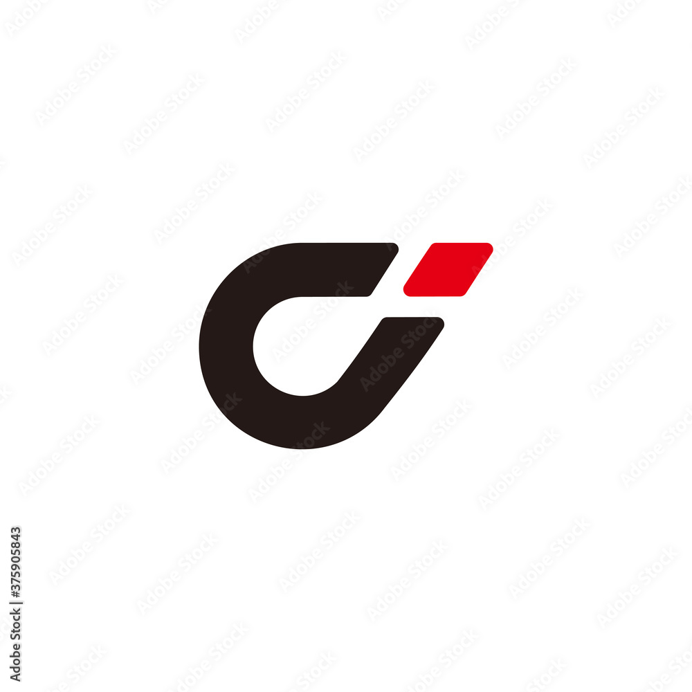 letter ci abstract geometric line logo vector letter ci abstract geometric line logo vector