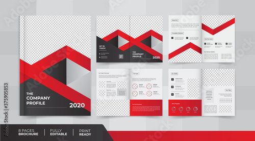 8 pages creative company brochure design use for multipurpose	
