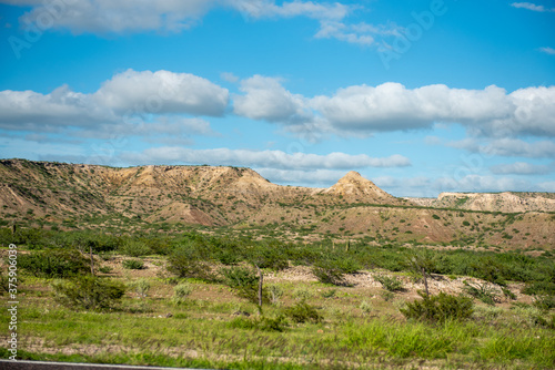 mountain landscape with blue sky 