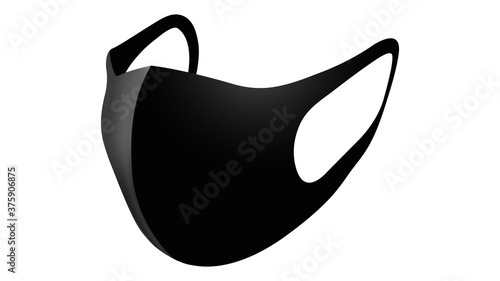 Black Facemask, Vector Illustration