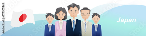 日本で働くビジネスマン達	