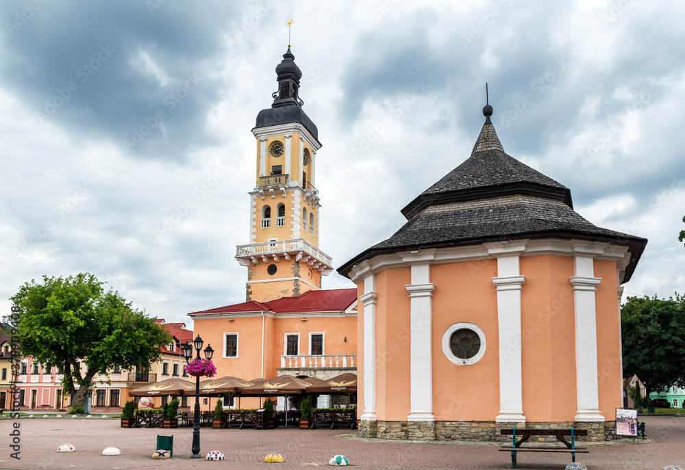 Streets and buildings of the old city in summer.