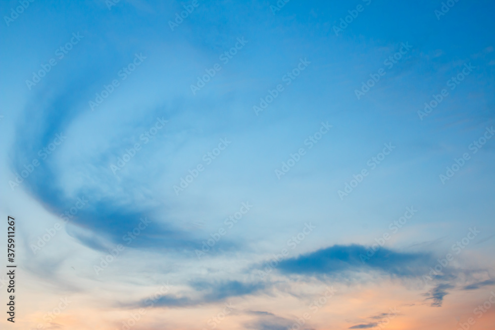 beautiful colorful sky and cloud in twilight time background