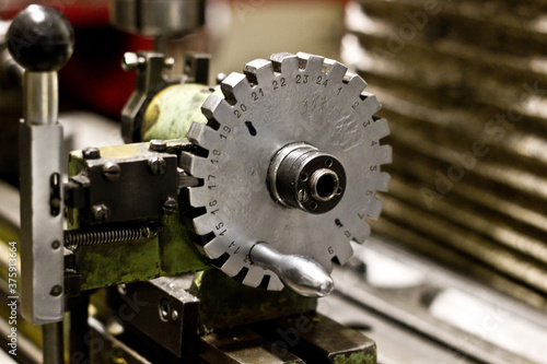 Detail of the set-up of the milling machine