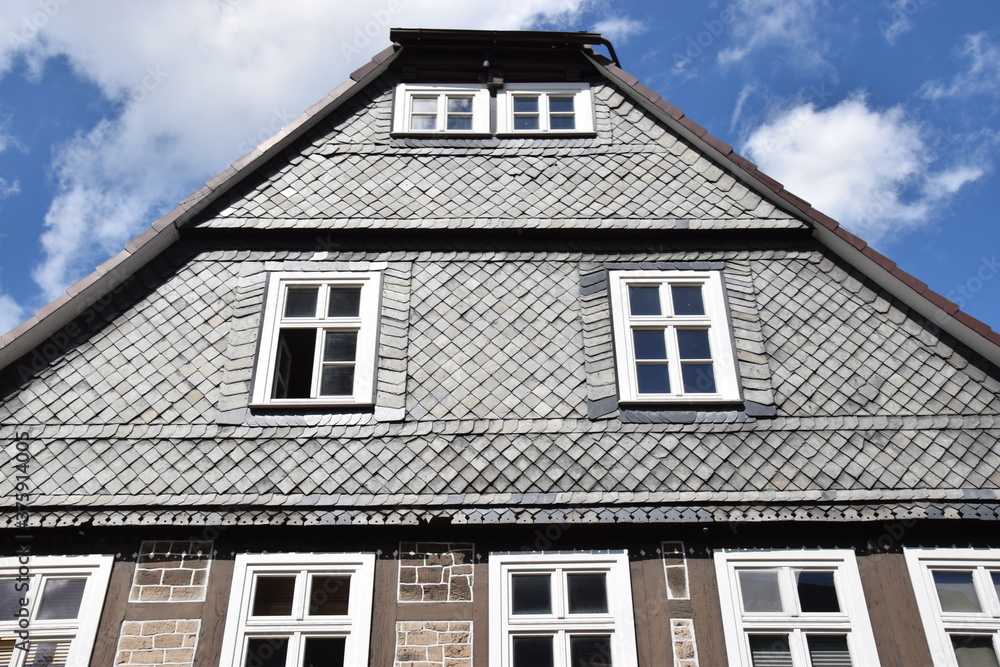 Traditionelle hessische Hausfassade