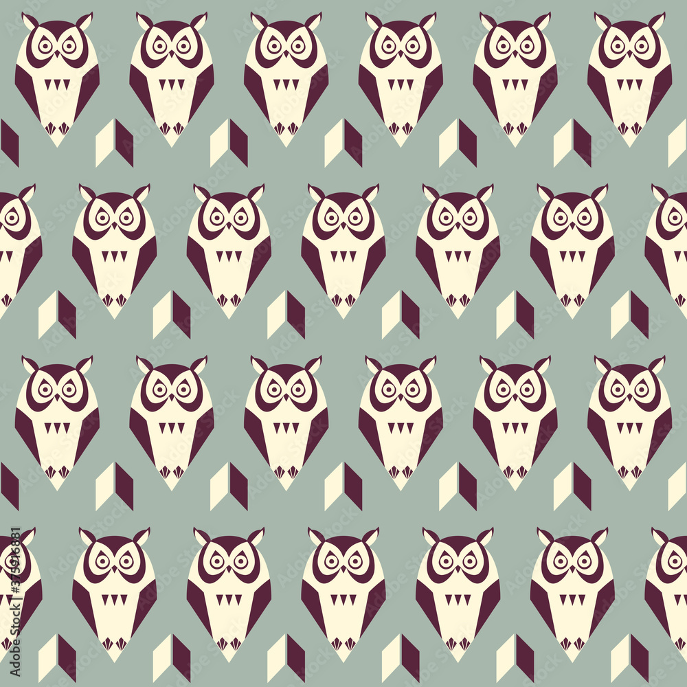 Seamless pattern with owls Seamless pattern with owls