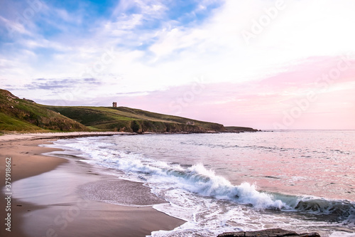 Beautiful sunset on Maghery beach in Co. Donegal photo