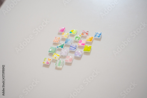 レジンで作ったハンドメイドのアクセサリー