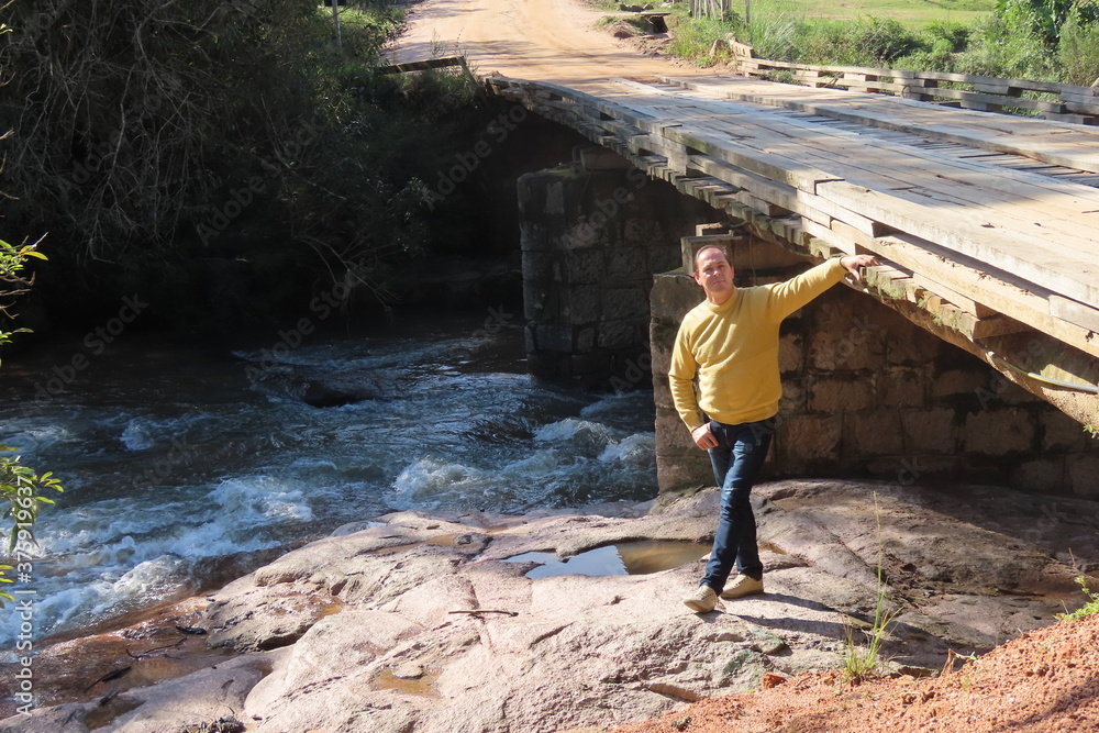 Obraz premium person on the river