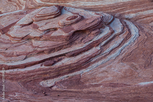 Rock formation called Wave of Fire in the Valley of Fire State Park, USA