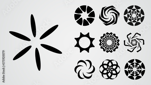 simple and minimalist logo set