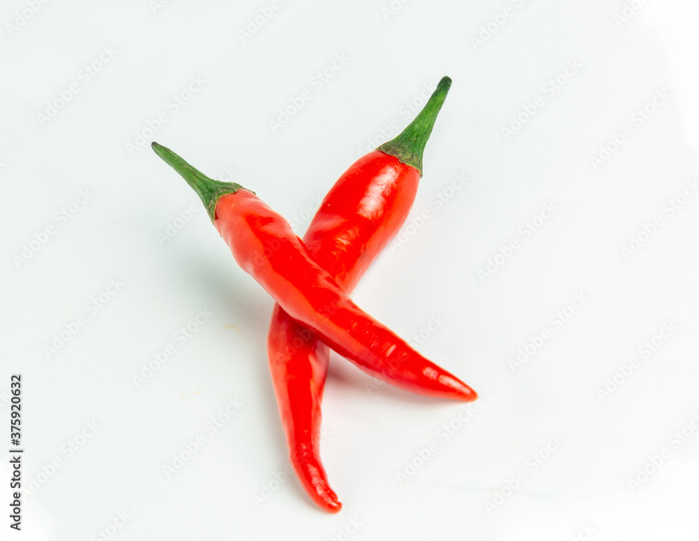 chili pepper isolated on a white background.