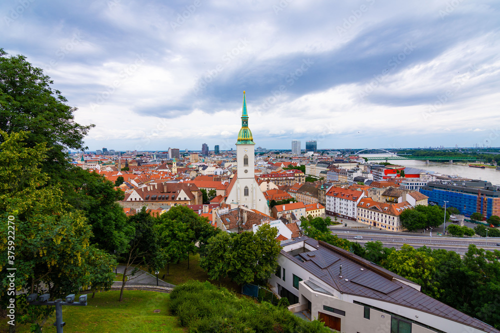 View of Bratislava, the capital of Slovakia. 