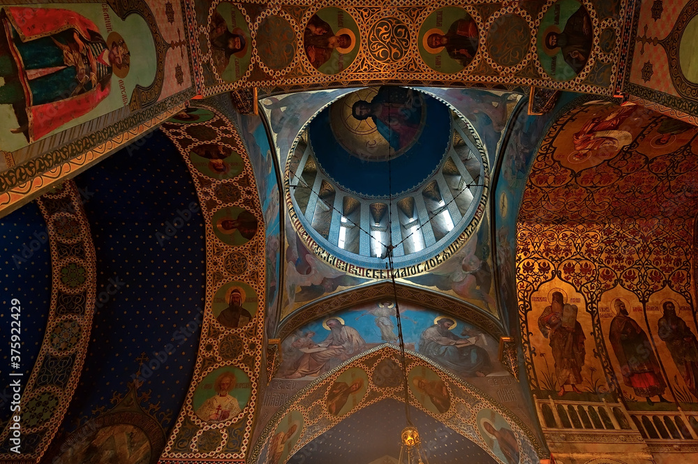 Murals in Sioni Cathedral in Tbilisi Georgia