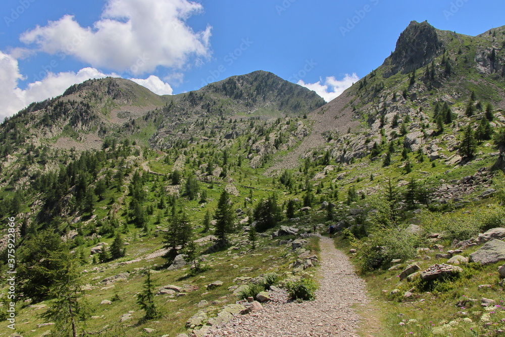 Jaw-droppingly beautiful mountains and lakes in Sant'Anna di Vinadio on a partly cloudy day. Jaw-droppingly beautiful mountains and lakes in Sant'Anna di Vinadio on a partly cloudy day.